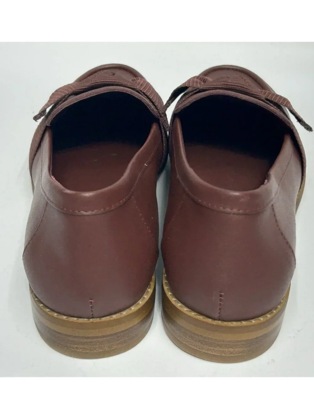 NEW Quince Italian Leather Penny Loafer Womens 8 Win Burgundy Preppy Work Office